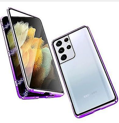 Cryin Kurkistamista estävä magneettikotelo yhteensopiva Samsung Galaxty S23 Ultra S23+ S23 yksityisyyden suojalla ja metallipuskurilla Violetti for...