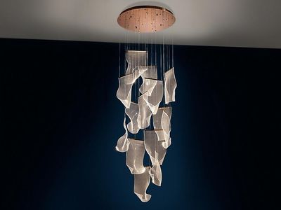 Schuller Lighting Velos vedhæng Lys Cluster Drop, Mikro trykt, Rose Gold