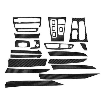 22kpl auton sisustus koristetarra 5d kiiltävä hiilikuituverhoilu tyylikäs hyvin suojaava - x5 e