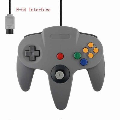 USB langallinen N64-peliohjaimen joystick alkuperäiselle Nintend 64 -konsolille USB-ohjaimen peliohjain Nintend N64 -peliohjaimelle Sininen