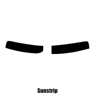 Window-Tint Sun Strip til Citroen C3 Aircross - 2018 og nyere forskårne solstrip 5% limo sort Sunstrip