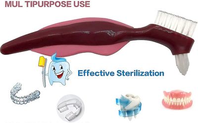 Fong Premium kova hammasproteesiharja hammasharja, puhdistusharja, monikerroksiset harjakset kannettava hammasproteesi kaksipuolinen BR