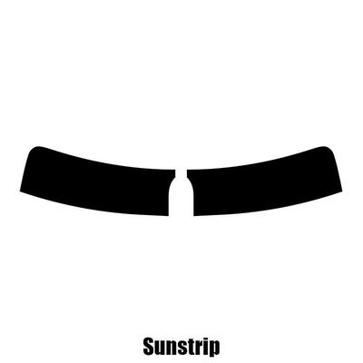 Window-Tint Sun Strip til Citroen DS3 3-dørs Hatchback - 2010 og nyere pre-cut sunstrip 5% limo sort