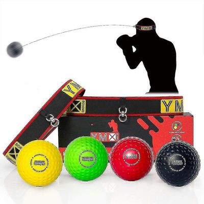 Ultimate Reflex Ball Set - 4 React Reflex Ball Plus 2 säädettävää sankaa, erinomainen refleksi, ajoitukseen, tarkkuuteen, tarkennukseen ja käsien s...