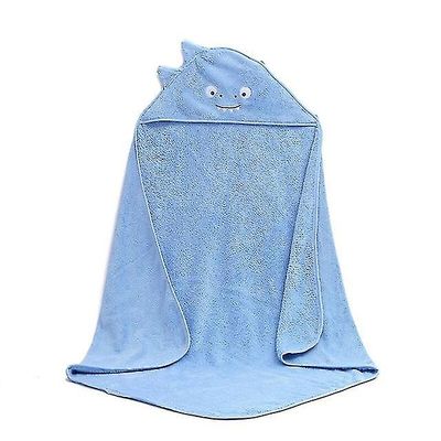 Baby Badehåndklæde Super absorberende Poncho nyfødte cute tegneserie broderet hætteklædte Håndklæde Beach Spa Hurtig Tør Badekåbe Håndklæde blå