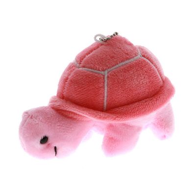Simulaatio Kilpikonnat Plush Lelu Söpö sarjakuvapehmo eläimet Riipus Kevyt avaimenperä tarvikkeet Vaaleanpunainen