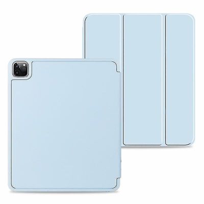 Kynän aukko Design Pu Nahka Auto Wake/sleep Tabletti Täysin suojattu Kansi Kolmiosainen jalustakotelo Ipad Prolle 11 tuumaa (2021) - musta Baby Blue