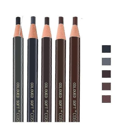5kpl Microblading Pencil vedenpitävä kulmakarvojen kuorinta lyijykynän vetojohto, 5 väriä