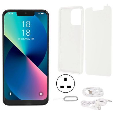 i13pro max 6.2in älypuhelin Android 11 6GB RAM 128GB ROM MT6889 Deca Core 7000mah 1440x3040 8MP edessä 16MP takana 100?240V UK pistoke vihreä