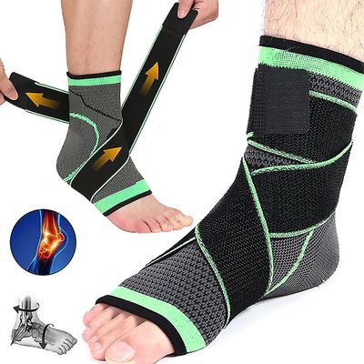 Varychmoo Ankel støtte kompression rem fod Fasciitis smertelindring strik sok XL