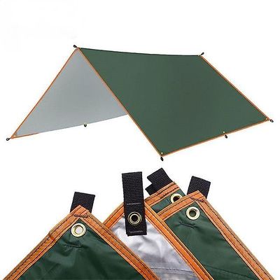 Ebox Ultralet vandtæt solshelter tarp telt skygge - udendørs camping, havebaldakin, hængekøje flue, strandbrug Grøn 3*3m
