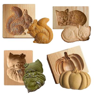 Pilk Puinen keksimuotti Joulun leivontamuotti, ihanteellinen valinta leivontatyökaluihin joulukeksien koristeluun Joulupukki