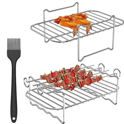 2kpl ilmakeitinteline Ninja Dual Air -rasvakeittimelle, grillitikuilla