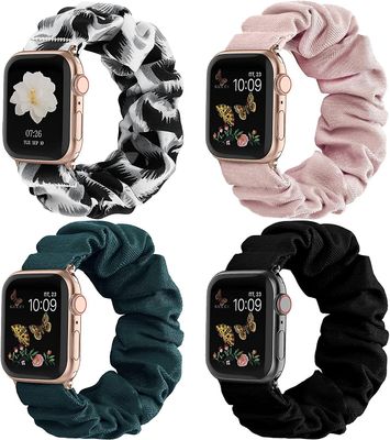 Heytea Yhteensopiva Apple Watch -rannekkeen kanssa Scrunchie 38mm 40mm söpö painettu joustava soolosilmukkanauha naisten ranneke hihna Iwatch-sarja...