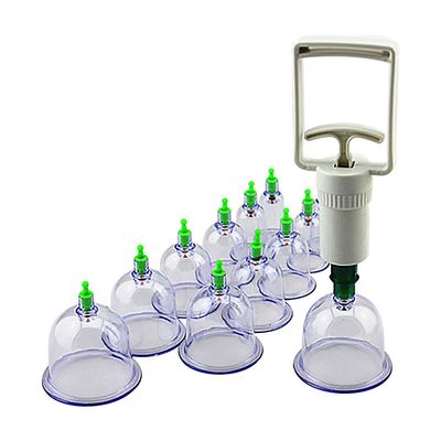 Cupping sett 12 kopper kopping terapi sett med pumpe vakuum sugekopper for kroppen cellulite cupping massasje tilbake smertelindring