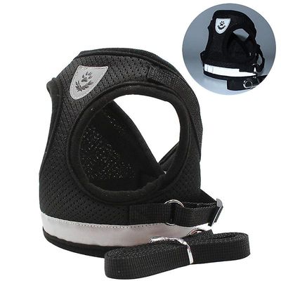 Zhuopai Pet brystrem Vest type hundesnor reflekterende åndbart hundereb sort XL