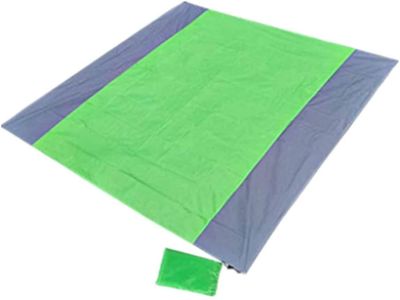 Mikasa Strand tæppe picnic tæppe 79 x 83 inches foldbar grøn