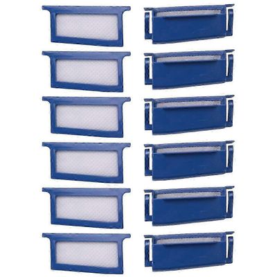 Vaihtosuodattimet Respironics Dreamstation 6:lle - Uudelleenkäytettävät ja 6 kpl kertakäyttöisiä erittäin hienoja suodattimia sinivalkoinen