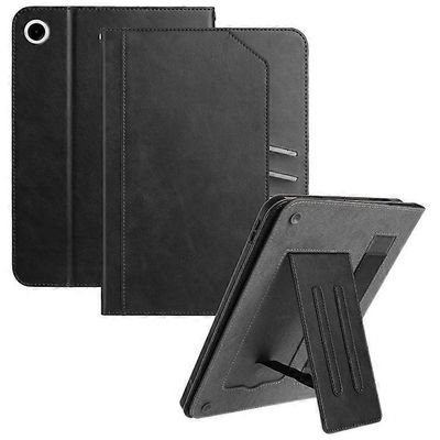 Yhteensopiva Samsung Galaxy Tab A9 -jalustakotelon kanssa Auto Wake / Sleep PU nahkainen tabletin kuori lompakolla / käsihihnalla Musta