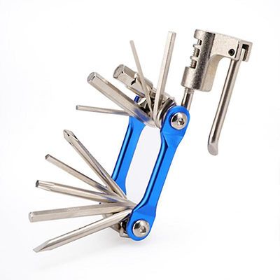 Cykel Reparation Cykel Værktøjer Cykling Tools Mountainbike Tilbehør Folding Mini Cykel Multitool Skruetrækker Blå