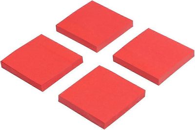 4 kpl Super Sticky Post-it -lappuja, 3 x 3 tuumaa, 100-sivuiset Office-muistiinpanot (punainen)