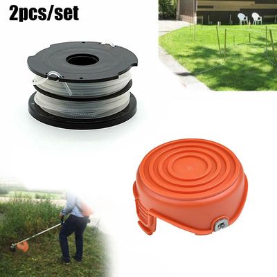 Til Black & Decker String Trimmer Strimmer Orange Cover Cap + Spole og Line Plæneklipper Dele Spole Udskiftning