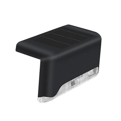 4/8/16/20Pcs førte sol lampe sti trappe udendørs vandtæt væg lys haven landskab trin dæk haven dekoration Sort sag varmhvid 4 pcs