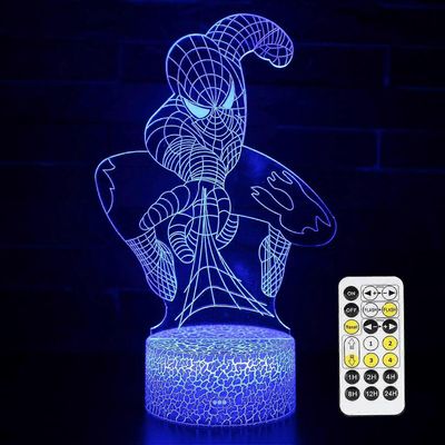 SBSG Superhero 3D yövalo, Spiderman-lelut pojille, Hauskoja miesten gadget-lahjaideoita, juhla Joulun syntymäpäivä suosii lahjaa