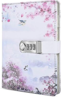 A5 Creative Password Lock Journal Pu Leather Combination Lock Diary Loc XXF