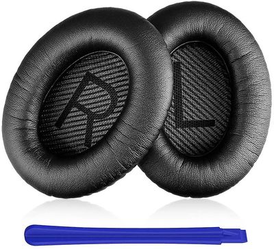 AIR Udskiftning af ørepuder til Bose QuietComfort QC 2 15 25 35 AE2 AE2i AE2w SoundTrue SoundLink Black Sort