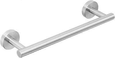 Pyyhepidike tangolla pituus 30cm ruostumatonta terästä, pyyhetanko harjattu nikkelipinta hopeanvärinen seinäasennus