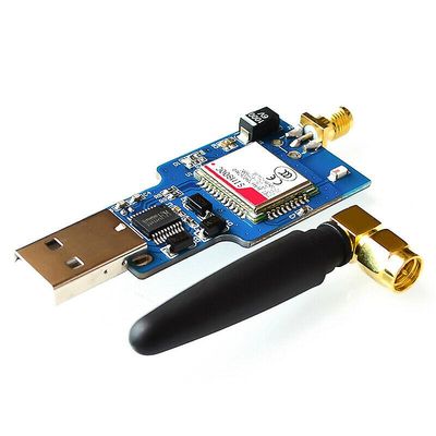 USB til Gsm Serial Gprs Sim800c Modul Bluetooth Computer Control + antenne blå