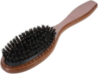 Dewenwils Dww-Brosse Cheveux de poils de Sanglier Naturel, Antistatique Massage du Cuir Chevelu Peigne, Ovale Brosse en Bois Cheveux, Poigne en Boi...