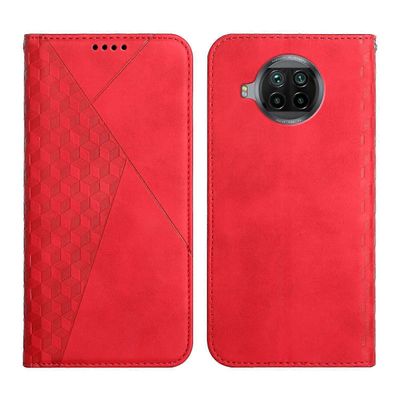 Yhteensopiva Xiaomi Mi 10t Lite Case Premium Kansi Magneettinen Nahka Folio Etui Coque - Punainen