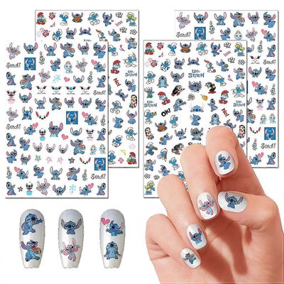 Stitch Nail Art Tarrat Söpö Sarjakuva Kynsi Taide Tarrat 3d Itseliimautuva Kynsi Tarra Kawaii Suunnittelija Anime Kynsi Tarrat Tytöille Lapset Nais...