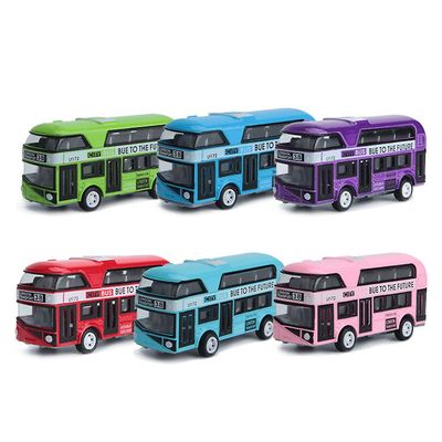 1:43 Bilmodell Dubbeldäckare London Bus Alloy Diecast Fordonsleksaker för pojkar