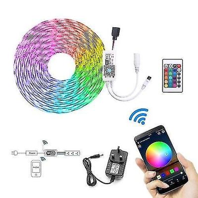 For 5M Smart LysStrimler WIFI Kontroll Farge Endre LED WS35886