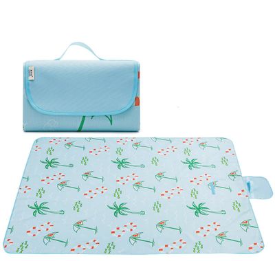 Picnic tæppe folde store vandtætte udendørs camping strandmåtte kokos træ 145*200cm