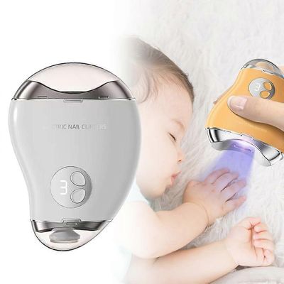 2-in-1 sähköinen kynsileikkuri LED-valolla - automaattinen trimmeri varpaankynsille ja kynsille, 3 tilaa lapsille, aikuisille ja eläkeläisille Valk...