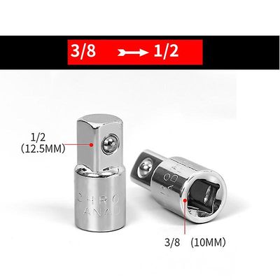 1pc Socket Adapter 1/4inch 3/8inc 1/2inch Stål Hun til Han Drive Spanner Converter Wrench Part Elektrisk stikkontakt Tilbehør