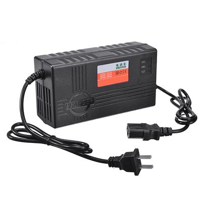 60v 20ah motorsykkelbatterilader 6 LED-skjerm for scooterhjul blysyrebatteri elektrisk sykkeltilbehør Svart