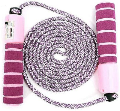 Tinor Lasten puuvillahyppynaru laskurilla ja mukavilla ja luistamattomilla kahvoilla, ihanteellinen kuntoiluun ulkona