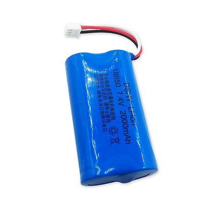 18650 litiumbatteri 7.4v 2000mah xh-3p-kontakt elektrisk leketøy fjernkontroll litiumbatteripakke