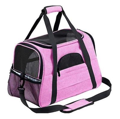 Handuo Pet Travel Bag Multifunktionel foldbar kæledyr taske let at bære pet taske Pink