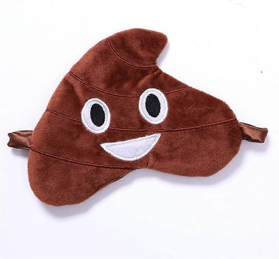 Lertenys uutuus hauska kakka emoji uni silmänaamio valo estää pehmeä mukava yönaamio