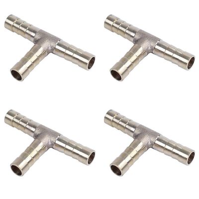 4X 8 mm T-muotoinen ilmakaasu polttoainevesi bensiiniletku liitosputkiliitin