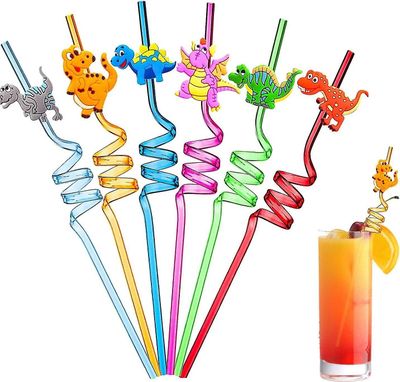 10pcs Mall gjenbrukbare sugerør Marine Animals Summer Ocean Party sugerør Krøllete harde plastsugerør Kids bursdagsfest dekorasjoner Supplies Familie