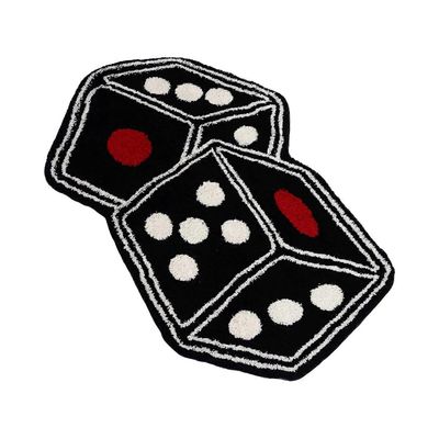 Dice Rug - Ainutlaatuinen noppasisustus Tuftattu matto noppa kylpymatto kylpyammeeseen viileä makuuhuone esteettinen kylpyhuone suihku imukykyinen ...
