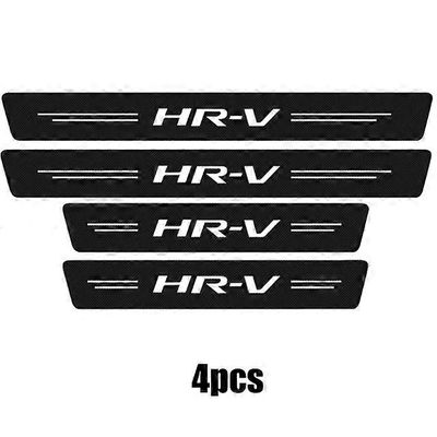 Moottoriajoneuvojen osat universaali Honda HRV: lle 4kpl hiilikuituinen auton oven kynnyksen naarmuuntumisenestotarra kynnys suojanauha Musta