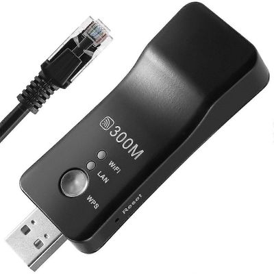 USB TV WiFi Dongle sovitin 300Mbps universaali langaton vastaanotin RJ45 WPS Smart TV: lle